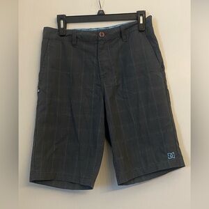 Dc Shorts Mens 30 Gray Plaid Chino Window Pane Skater Grunge
